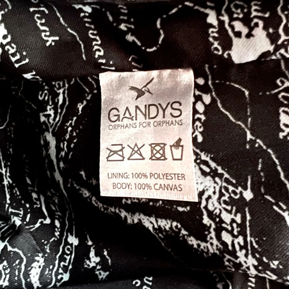 NWT Gandy's Brown Woven Boho Canvas Mini Backpack Knapsack Travel Bag Eco Rare